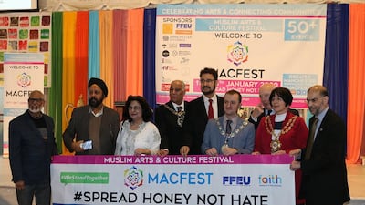 The MACFEST team with Labour MP for Manchester Gorton Afzal Khan. Afzal Khan MP/Twitter