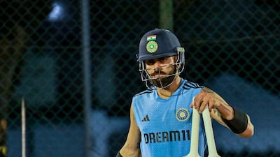 India batsman Virat Kohli during training in Colombo. AFP