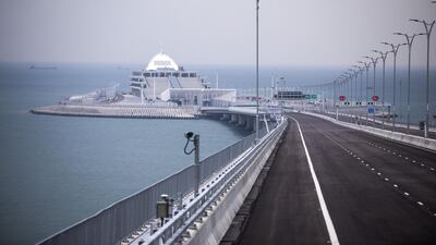 The eastern artificial island of the Hong Kong-Zhuhai-Macau Bridge. Justin Chin