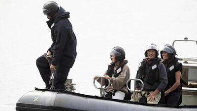 The Police National Dive Squad near White Island in Whakatane, New Zealand. Getty Images