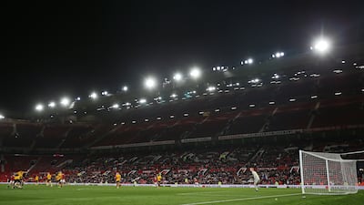 Manchester United and Wolverhampton Wanderers' FA Youth Cup semi-final at Old Trafford on March 9, 2022. PA