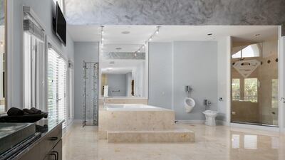 The master bathroom