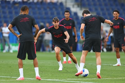 Fabian Ruiz has only recently returned to training with PSG after a successful World Cup with Spain. EPA