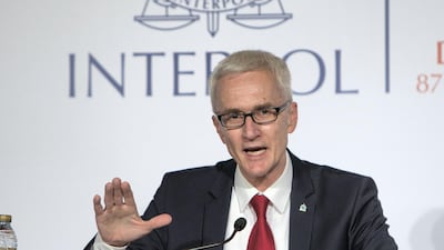 Interpol chief Jurgen Stock warned that organised crime would seek to exploit new coronavirus vaccine programmes. Leslie Pableo for The National