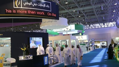 Young Emiratis at a career exhibition in Sharjah. Studies suggest the labour market is not working for them. Satish Kumar / The National