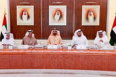 Ministers pictured at the Cabinet meeting on Monday. Courtesy: Prime Minister's Twitter account