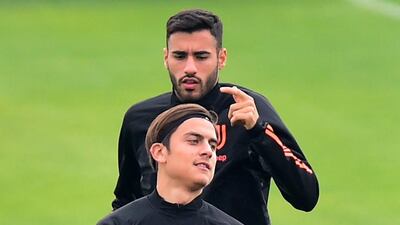 Juventus' Paulo Dybala and Gianluca Frabotta. Reuters
