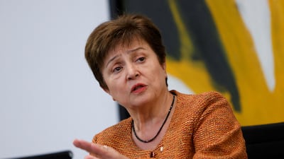 IMF chief Kristalina Georgieva repeated an earlier warning that a third of the global economy will be in recession this year. Reuters