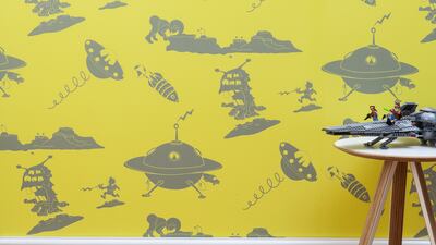 For children's rooms, choose a wallpaper that is more durable and easy to clean; yellow is a hot colour at the moment