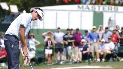 Bubba Watson's putting cost him dearly at The Masters last week, surrendering his title to Jordan Spieth. Andrew Gombert / EPA