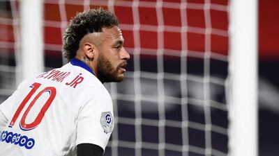 PSG's Neymar during the match against Rennes. AFP