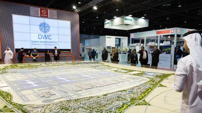 A model of the Al Maktoum International Airport at the Dubai World Central is on display at the Airport Show 2014. Duncan Chard for the National