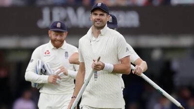 England fast bowler James Anderson reached the 100-wicket landmark at Lord's. AP Photo