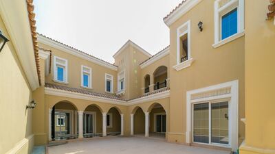 The modern villa contains a courtyard. Courtesy Courtesy LuxuryProperty.com