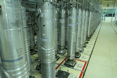 Nuclear centrifuges in Natanz, central Iran. AP