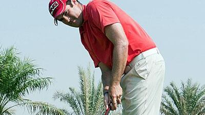 Peter Richardson played the best golf of the day to raise hopes of playing with Tiger Woods.