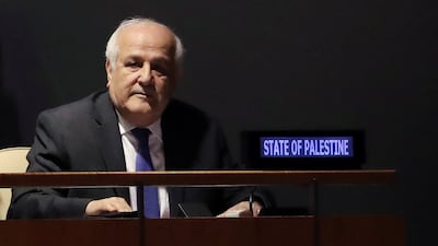 Palestinian ambassador to the UN Riyad Mansour. Reuters