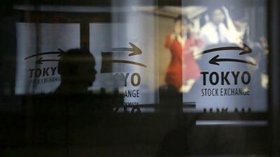 The Nikkei Stock Average tumbled 6.4 per cent yesterday, its sixth loss in the last seven sessions. Toru Hanai / Reuters