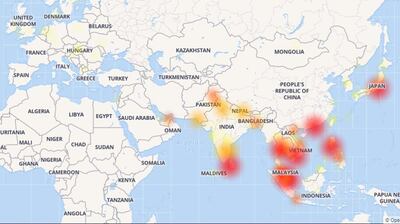 The Facebook outages. Courtesy downdetector.com