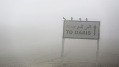The increase in humidity over the weekend is likely to increase the chances of fog. The heavy weather and poor visibilityt on the roads deterred people from heading to Al Qudra lakes in Dubai. Jon Gambrell / AP Photo