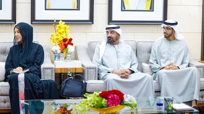 The meeting between Sheikh Mohammed and Mr Abiy was attended by Sheikh Ahmed bin Saeed, President of the Dubai Civil Aviation Authority and Chairman and Chief executive of Emirates Airline and Group; Mohammad Al Gergawi, Minister of Cabinet Affairs; Sheikh Shakhboot bin Nahyan, Minister of State; Reem Al Hashimy, Minister of State for International Co-operation, and other sheikhs and senior officials. Photo: Dubai Media Office