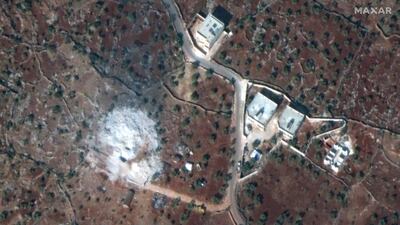 The residence of Islamic State leader Abu Bakr al Baghdadi after a US military raid, in Idlib province, Syria, on November 12, 2019.