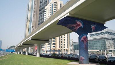 Dubai Media Office has released this impression of what the metro mural will look like.