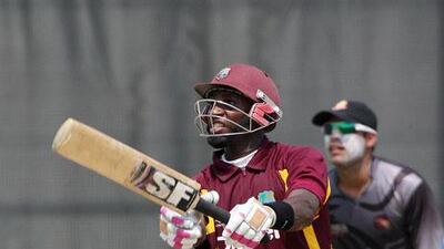 Marlon Samuels delighted the West Indies camp by scoring a fifty and taking three wickets against the UAE in Dubai on Saturday.
