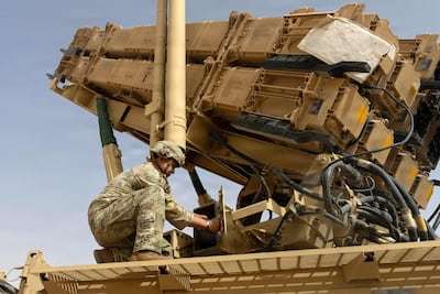 A US Patriot missile system at an undisclosed location in the Middle East. AFP