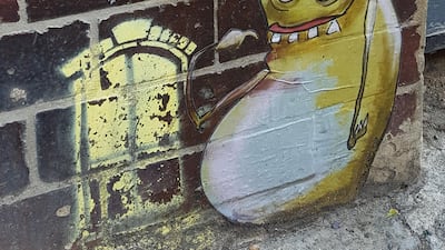 A distinctive piece of street art in Shoreditch. Photo by Rosemary Behan