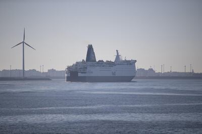 The Pride of York arrives from Hull at the Port of Zeebrugge.