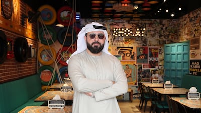 Emirati Ali Al Ansari is the owner and head chef at Bollywood-themed Ali Bhai restaurant in Dubai. Pawan Singh / The National