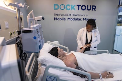 An ICU unit from the Docktour platform showcased at the Make it in the Emirates event in Abu Dhabi. Antonie Robertson/The National