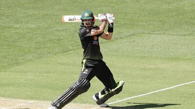 Glenn Maxwell hit a quick-fire fifty against Sri Lanka in the first T20 at the Adelaide Oval. Getty Images