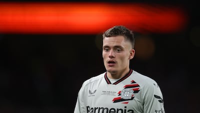 Florian Wirtz during the Europa League final match between Atalanta and Bayer Leverkusen. Getty Images