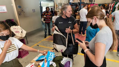 Visitors check out the array of Expo merchandise on offer.