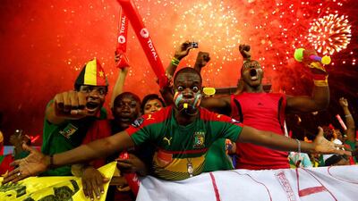 Cameroon fans before the match between Egypt and Cameroon in Libreville, Gabon. Mike Hutchings Livepic / Reuters