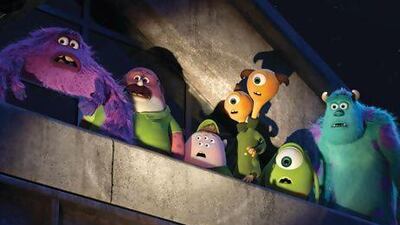 A handout photo of "MONSTERS UNIVERSITY" (Pictured) MIKE and SULLEY amongst other MU monsters. (Courtesy: DisneyþÄ¢Pixar)Monsters University will be screened at 2.45pm at both Khalidiyah and Dalma Malls. Abu Dhabi
