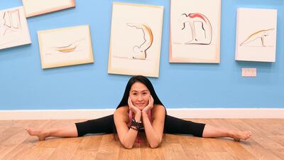 Jo Phee, a yin yoga teacher-trainer, says it is a slower, more meditative and restorative practice. Satish Kumar / The National