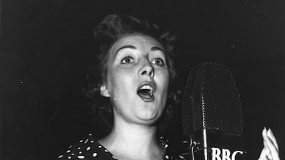 Popular British singer Dame Vera Lynn, in action for the BBC. Getty Images