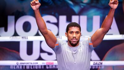 Anthony Joshua during the media day. PA