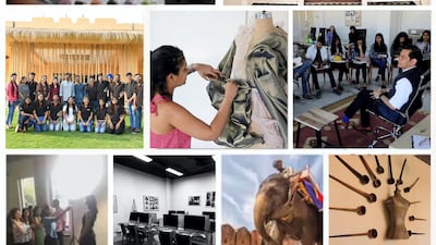 Students are trained in fashion, textiles, interiors, jewellery and product design at the Gurukul School of Design in Jaipur, which was founded by Indian designer Raghavendra Rathore