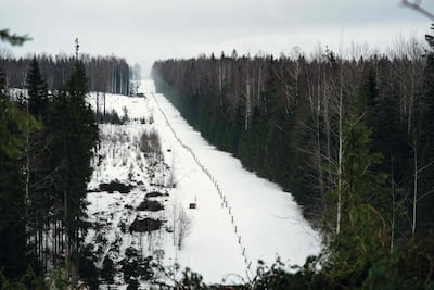 Part of the border between Finland and Russia, near Imatra, Finland. AFP