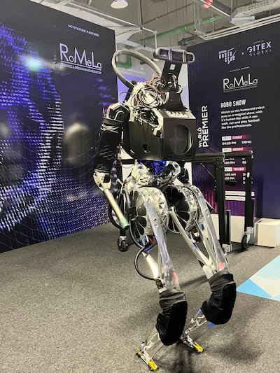 The Artemis robot is one of only three in the world capable of running – and the fastest at 2.1 metres a second. Nick Webster / The National