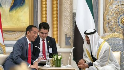 In january 2020 the UAE pledged to invest billions of dirhams in infrastructure in Indonesia. Courtesy, Eissa Al Hammadi / Ministry of Presidential Affairs
