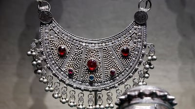 Crescent-shaped necklace, from 1950s Ajman, shows the ways in which precious stones were used in jewellery