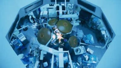 The view of the operating room that some patients have reported seeing during near-death episodes.