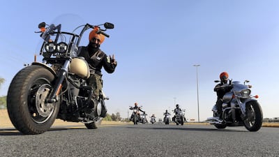 Gurnam Singh started riding bikes when he was 10 years old. Pawan Singh / The National