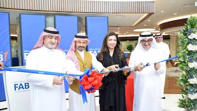 From left to right: Saleh Al-Turki , Mayor of Jeddah; Layth Al Shaiban, chief executive KSA for FAB; Hana Al Rostamani, group head of personal banking FAB and Mohamed Yousuf Naghi, chairman of Chamber of Commerce Jeddah. Courtesy FAB
