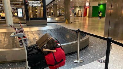 A quiet baggage claim area in Heathrow. Courtesy Kathryn Wainwright